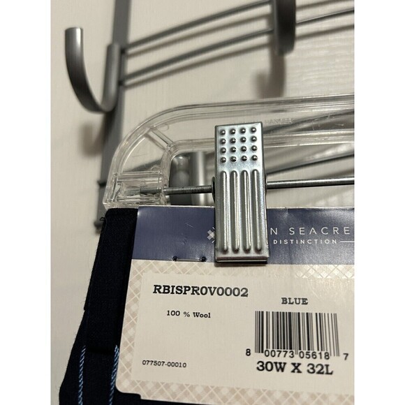 Ryan Seacrest Distinction Dress Pants Men’s 30 X 32 Blue Wool $175 New Classic - Picture 6 of 15